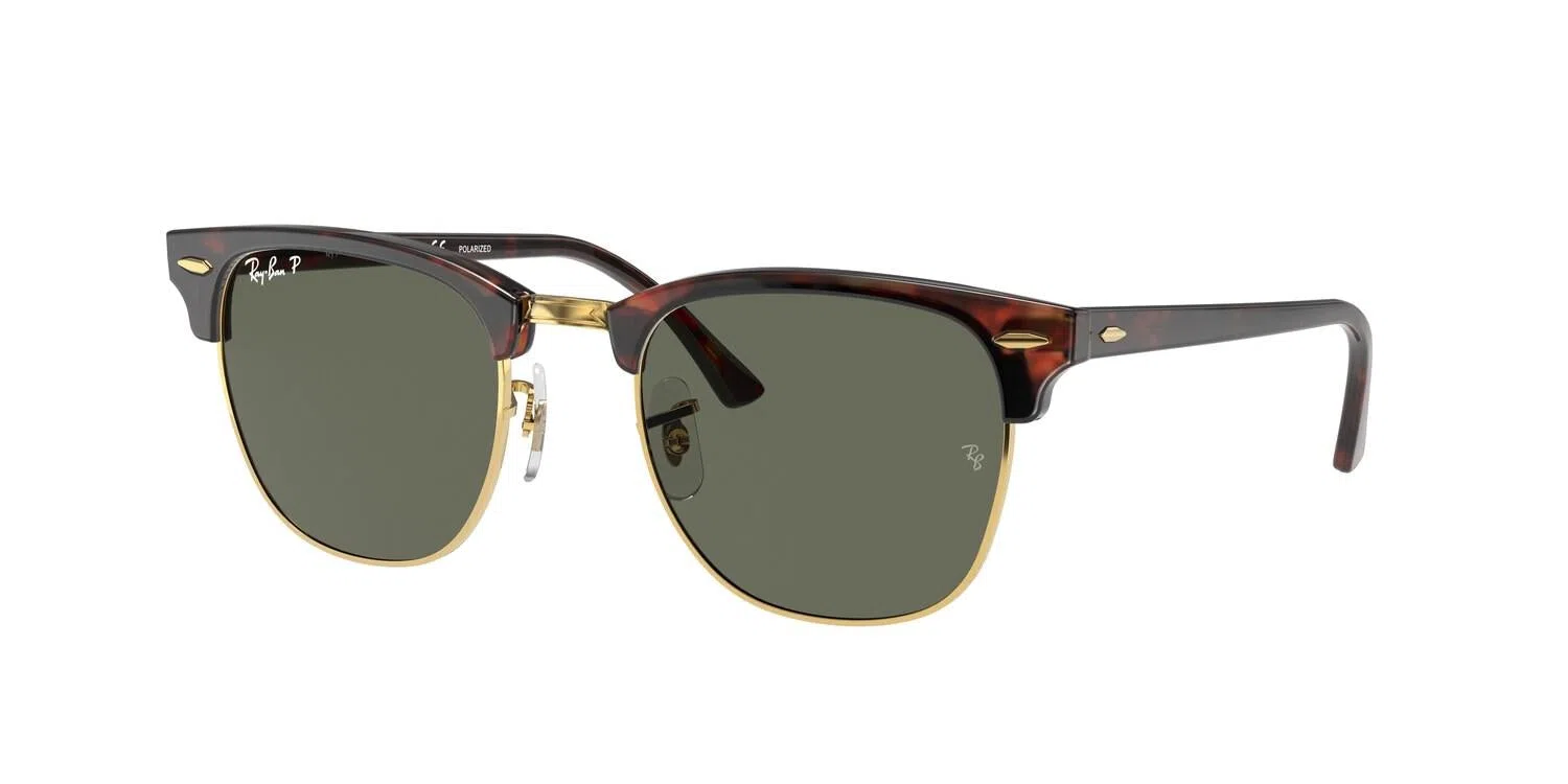Ray-Ban Clubmaster 0RB3016 Sunglasses - Grey On Black - view 5